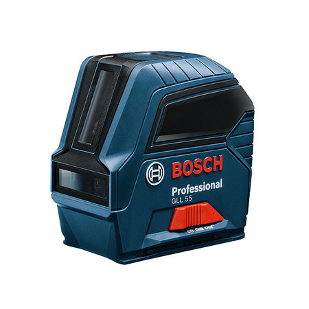 Bosch Cross Line Laser, Red Beam, 50 ft. Range GLL 55