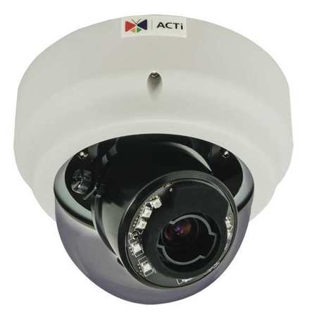 ACTI IP Camera, Dome, 5-45/64" D, Varifocal Lens B63