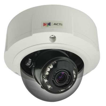 ACTI IP Camera, Dome, 4-1/2" L, Varifocal Lens B83