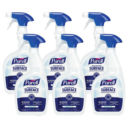 PURELL Healthcare Surface Disinfectant, 32 oz. Trigger Spray Bottle, Unscented, 6 PK 3340-06