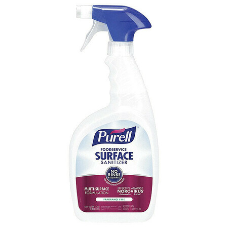 Purell Food Service Sanitizer, 32 oz. Trigger Spray Bottle, Alcohol, 3 PK 3341-03