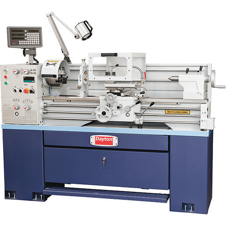 DAYTON Lathe, 220V AC Volts, 2 HP, 60 Hz, 3 Phase 499F38