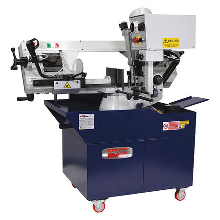 DAYTON Band Saw, 6-7/64" x 9-51/64" Rectangle, 8-11/16" Round, 8.5 in Square, 230V AC V, 1.5 hp HP 499F59