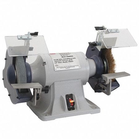 DAYTON Bench Grinder, 8 in Max. Wheel Dia, 36 Grinding Wheel Grit 499F65