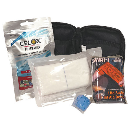CELOX Pocket Trauma Kit, Nylon, Black, 4-1/2" H MS-STBBPK