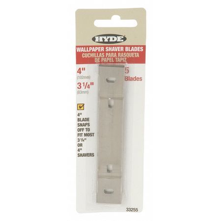 Hyde Replacement Blade, 4" Overall L, PK5 33255