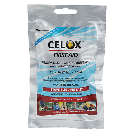 CELOX Gauze Roll, Sterile, Beige, Chitosan, Pouch MS-FG08838181
