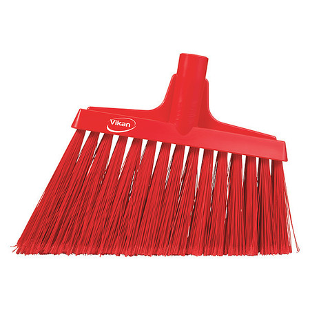 Vikan 9 in Sweep Face Broom Head, Soft, Synthetic, Red 29164