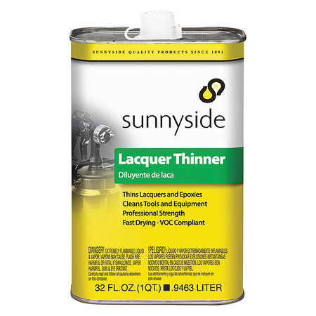 Sunnyside Lacquer Thinner, 1/4 gal., VOC 24g/L 47732