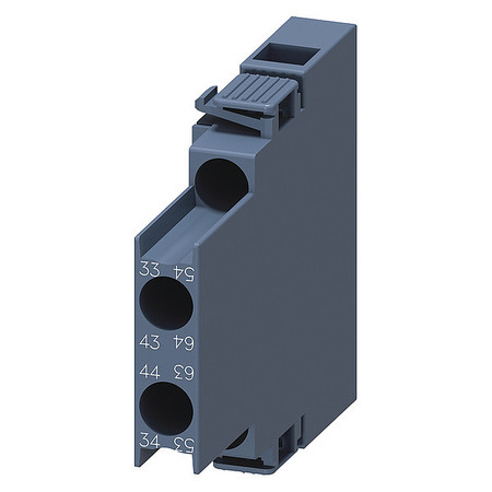 SIEMENS Auxiliary Contact, 10A, Side Mounting 3RH29211DA20