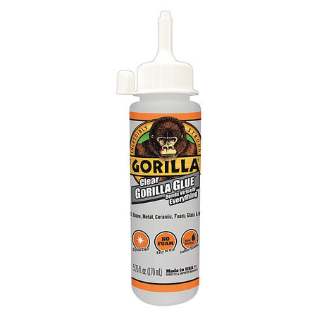 GORILLA GLUE Glue, 5.75 oz, Bottle, Clear 4572502