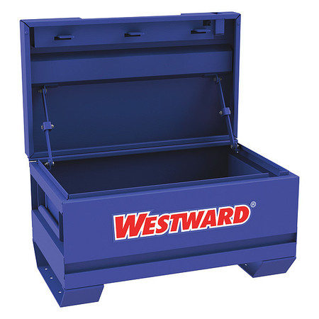Westward Jobsite Box, Blue, 32 in W x 19 in D x 17 7/8 in H 499N07