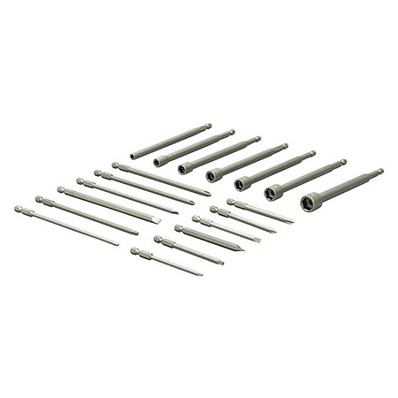 GREENLEE Bit Set, Steel, 19 Pieces, Hand Application 9953-46T