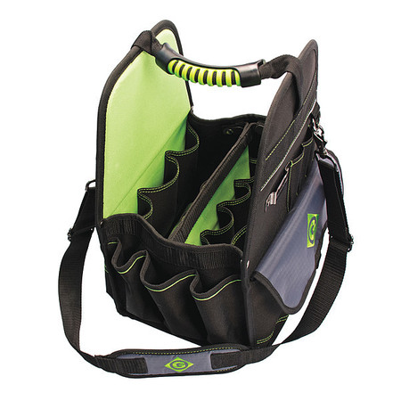 Greenlee Bag/Tote, Tool Bag, Black, Polyester, 27 Pockets 0158-24