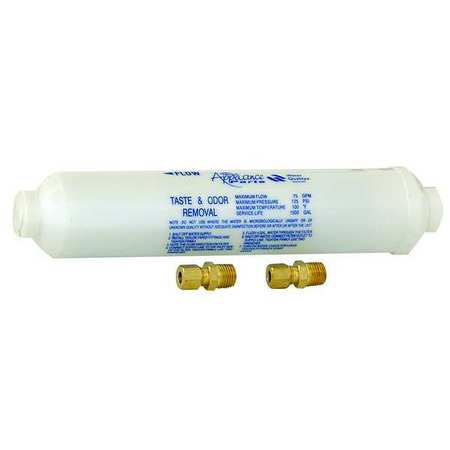 Zoro Select Inline Water Filter, 0.8 gpm, 10"H, 125 psi 60461N