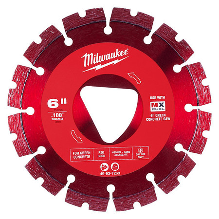 MILWAUKEE TOOL 6"x.100" 10MM TRIANGLE U-NOTCH RED� 49-93-7263