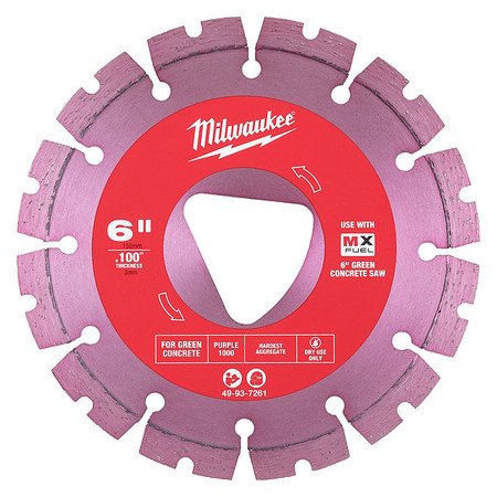 MILWAUKEE TOOL 6"x.100" 10MM TRIANGLE U-NOTCH PURPLE� 49-93-7261