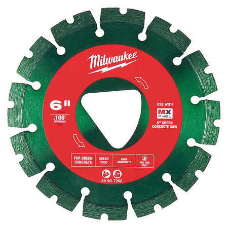 MILWAUKEE TOOL 6"x.100" 10MM TRIANGLE U-NOTCH GREEN� 49-93-7262