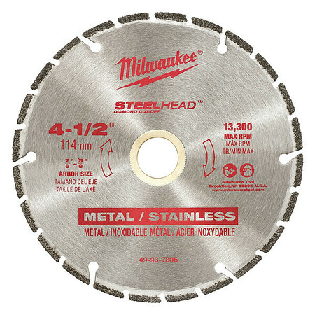 MILWAUKEE TOOL 4-1/2 in Steelhead Diamond Cut-Off Blade 49-93-7805