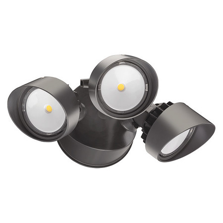 Lithonia Lighting LED Floodlight, 9-1/2" L, Dark Bronze OLF 3RH 40K 120 PE DDB M4