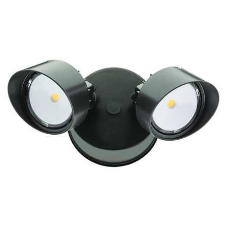 Lithonia Lighting LED Floodlight, 7" L, Dark Bronze, 1 Sensor OLF 2RH 40K 120 PE DDB M4
