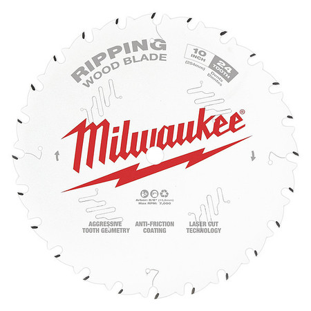 Milwaukee Tool 10" 24T Ripping Circular Saw Blade 48-40-1020