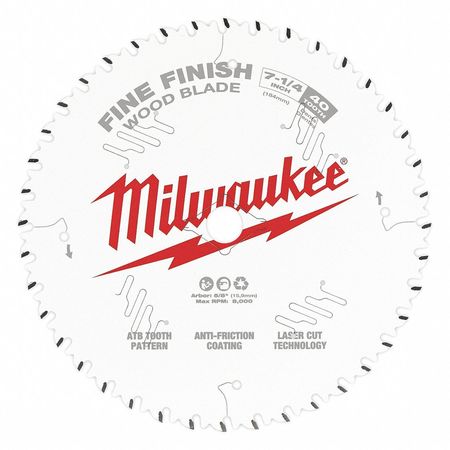 Milwaukee Tool 7-1/4" 40T Fine Finish Circular Saw Blade 48-40-0726