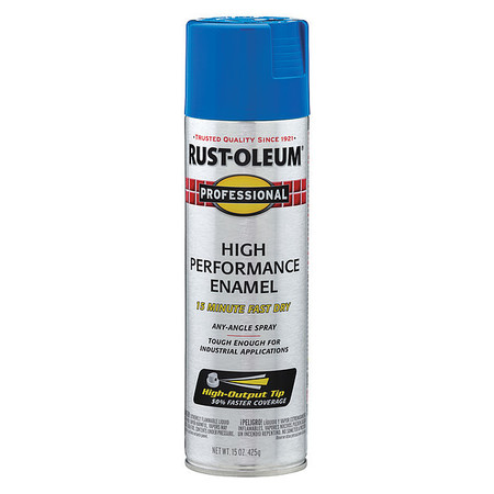 Rust-Oleum Rust Preventative Spray Paint, Safety Blue, Gloss, 15 Oz 7524838