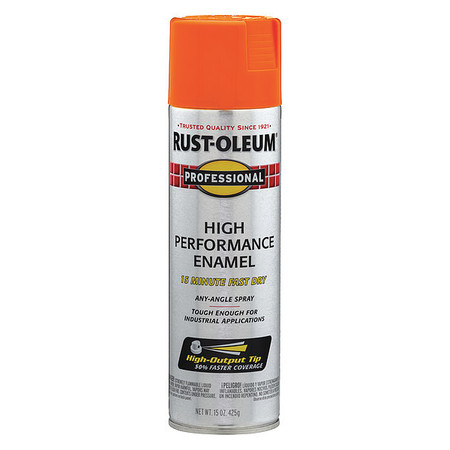 Rust-Oleum Rust Preventative Spray Paint, Safety Orange, Gloss, 15 oz 7555838