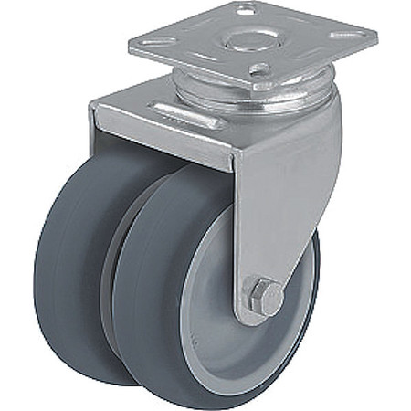 ZORO SELECT Plate Caster, 175 lb. Load Rating LDA-TPA 50G