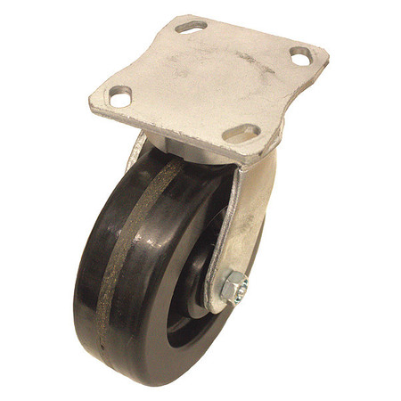 ZORO SELECT Plate Caster, 700 lb. Load Rating P25S-PH033R-14