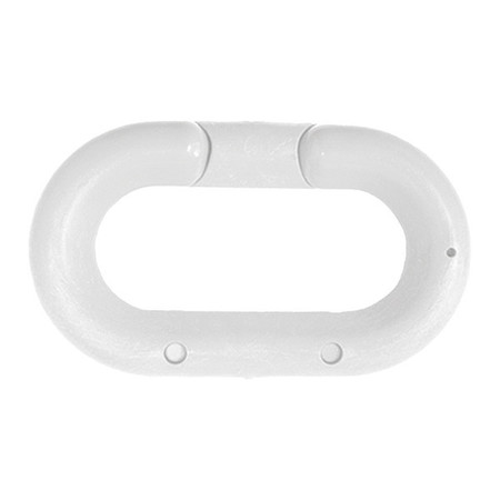ZORO SELECT Chain Link, White, 3" Size, Plastic 80701-10