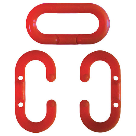 Zoro Select Chain Link, Red, 1-1/2" Size, Plastic 30705-10