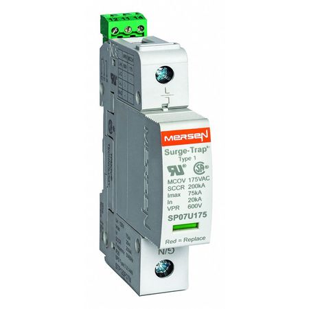 MERSEN Surge Protector, 1 Phase, 277V, 1 Poles, 2 STP277P07