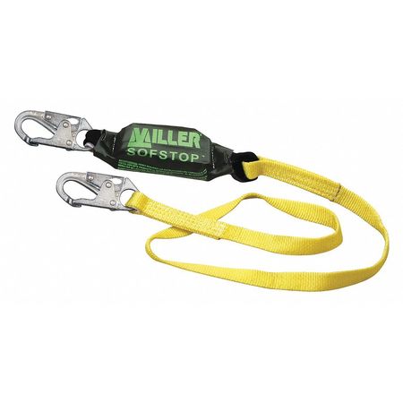 HONEYWELL MILLER Shock Absorbing Lanyard, 4 ft., 310 lb. Weight Capacity, Yellow 913WLS-Z7/4FTYL