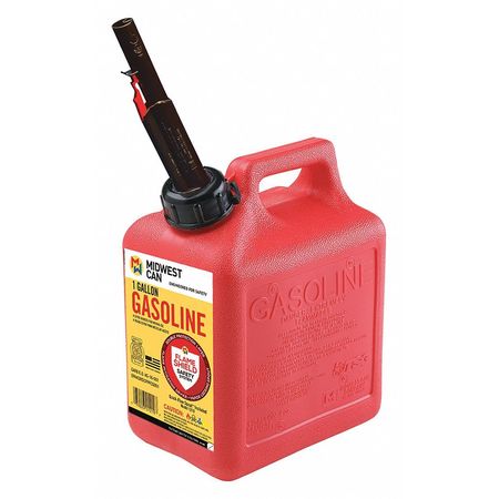 Flame Shield 1 gal Red HDPE Gas Can Gasoline 1210