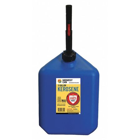 FLAME SHIELD 5 gal Blue HDPE Kerosene Can Kerosene 7610