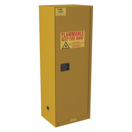 Condor Steel Flammable Safety Storage Cabinet, 23 1/2 in W, 66 1/2 in H 491M64