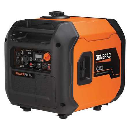 Generac Portable Generator, Gasoline, 3,000 W Rated, 3,500 W Surge, Electric, Recoil Start, 120V AC, 25 A 7127