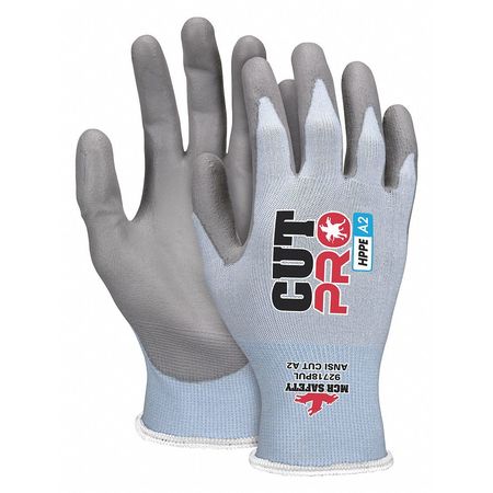 MCR SAFETY Cut Resistant Coated Gloves, A2 Cut Level, Polyurethane, L, 12PK 92718PUL