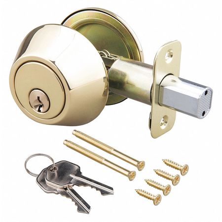 Ez-Flo Eastman Deadbolt, Steel, 2-3/8" or 2-3/4" Backset 57865