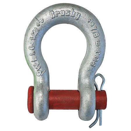 CROSBY Anchor Shackle, 3/4" Body Sz, Galvanized 1018133