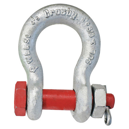 CROSBY Anchor Shackle, 1/2" Body Sz, Painted 1021029