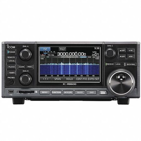 Icom Mobile Two Way Radio, VHF/UHF Band, Black R8600 02