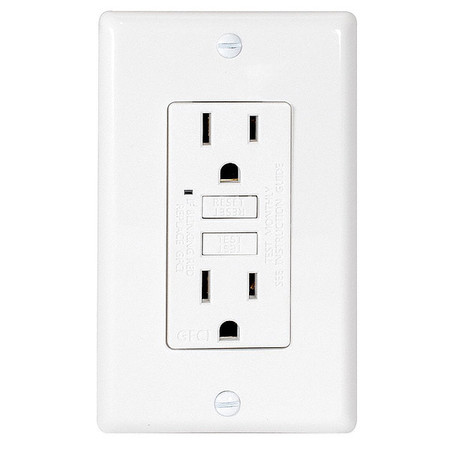 Zoro Select GFCI Receptacle, General Purpose, 2-Poles 62167