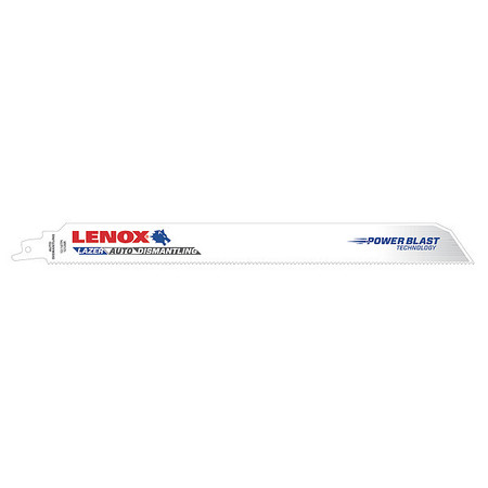 LENOX 12" L x 12/16 TPI Bi-metal Reciprocating Saw Blade, 25 PK 1954463