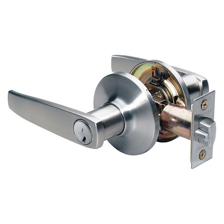 MASTER LOCK Lever Lockset, Satin Nickel, Key Alike SLL0115KA4S