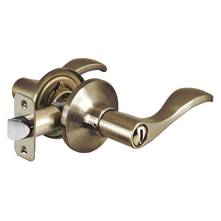 MASTER LOCK Lever Lockset, Antique Brass, Wave Style WL0305BOX