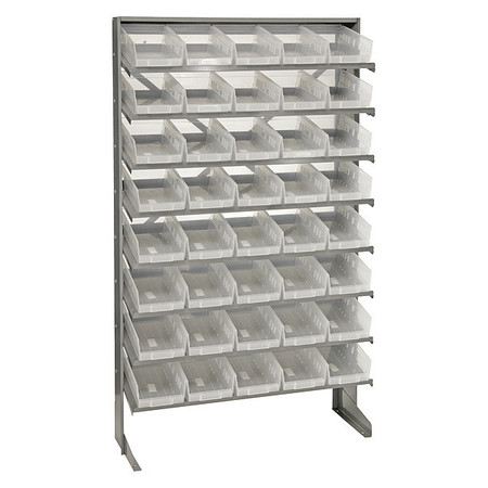 QUANTUM STORAGE SYSTEMS Steel Pick Rack, 36 in W x 60 in H x 12 in D, 8 Shelves, Clear QPRS-102CL