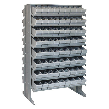 QUANTUM STORAGE SYSTEMS Steel Pick Rack, 36 in W x 60 in H x 24 in D, 16 Shelves, Gray QPRD-501GY